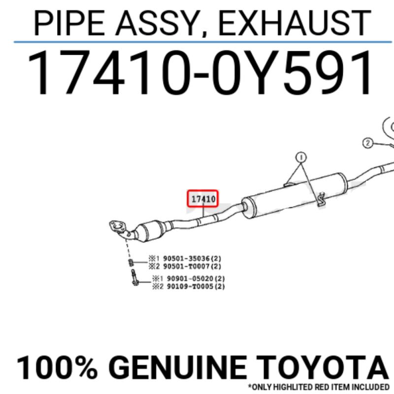 Exhaust Assembly Front Left Side - 174100Y591